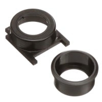 EAO Accessory, Front Bezel Set, Indicators+Switches, Flush, Round, 25mm, Plastic, Black