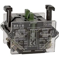 EAO Switching Element, Slow-Make, 2NO, Silver Contacts, 500VAC, 10A, Screw Terminal