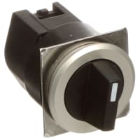 EAO Selector Switch Actuator, Flush, 2 Position, Short Handle, Rest-MAINT, Metal Bezel