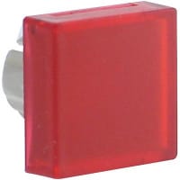 EAO Accessory, Lens, Flat, Plastic, Raised, Square, 15.3x15.3mm, Transp, Red Matte