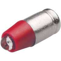 EAO LED, Single Color, T-1 3/4MG, Red, Lumi Intensity 330 mcd, 7/14mA, 24VAC/DC