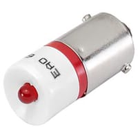 EAO LED, Single Color, BA9, Red, Lumi Intensity 300 mcd, 13mA, 28VAC/DC