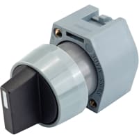 EAO Selector Switch Actuator, 29mm, 2 Position, Short Handle, Rest-MAINT, Plastic Bezel