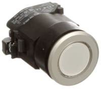 EAO Indicator Actuator, Flush, 29mm, Illuminative, Clear Lens, Aluminum Bezel, Screw