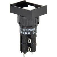 EAO Pushbutton Actuator, Raised, 18x24mm, 2NC+2NO, MAINTAINED, Illuminative, 5A, 250V, Sldr