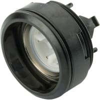 EAO Indicator Actuator, 25mm, Non-Illuminative Bezel, Illuminative Lens, Plastic, Black