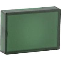 EAO Accessory, Lens, Flat, Plastic, Raised, Rect., 15.3x21.5mm, Transp., Green Matte