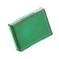 EAO Accessory, Lens, Flat, Plastic, Flush, Rectangle, 18x24mm, Transp., Green Matte