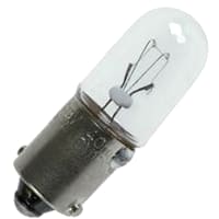 EAO Lamp, Incandescent, Filament, BA9S, 20mA, 130VAC/DC