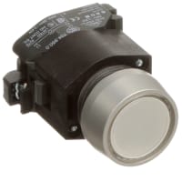 EAO Indicator Actuator, Round, 29mm, Raised, Illuminative, Clear Lens, Alum., Bezel, Screw