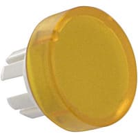 EAO Accessory, Lens, Flat, Plastic, Raised, Round, 15.8mm, Transparent, Yellow Matte