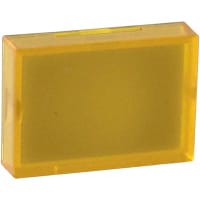 EAO Accessory, Lens, Flat, Plastic, Raised, Rect., 15.3x21.5mm, Transp., Yellow Matte