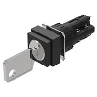 EAO Switch, Key Lock, Round Actuator, 2 Position, 1 NC/1 NO, 250V, 5A, 51 Series