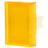 EAO Lens, Flat, Plastic, Rectangle, 15.3x21.5mm, Illuminative, Transp., Yellow