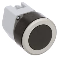 EAO Indicator Actuator, Flush, 35mm, Non-Illuminative, MOM, Black Lens, Aluminum Bezel