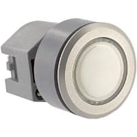 EAO Indicator Actuator, Flush, 35mm, Non-Illuminative, MOM, Clear Lens, Aluminum Bezel