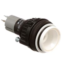 EAO Pushbutton Actuator, Raised, Round, 1NO, MOM, LED Illuminative, 0.1A, 42VAC/DC, QC