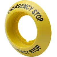 EAO E-Stop Protective Shroud, 50mm Dia, EMERGENCY STOP, Plastic, IP65, Yellow