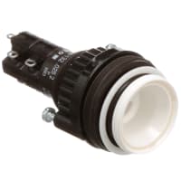 EAO Pushbutton Actuator, Raised, Round, 2NC+2NO, MOM, LED Illuminative, 5A, 250VAC, Solder