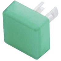 EAO Lens, Flat, Plastic, Square, 7.3x7.3mm, Illuminative, Transparent, Green