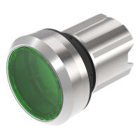 EAO Pushbutton Actuator, Metal, 29.45mm, MOM., Illuminative, Transparent Green Lens