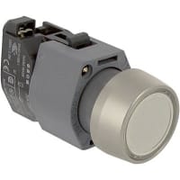 EAO Indicator Actuator, Round, 29mm, LED Illuminative, Clear Lens, Aluminum Bezel, Screw