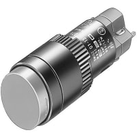 EAO Pushbutton Actuator, 2NC+2NO, MOM, Round, 18mm, Illuminative, Gold, 5A, 250VAC, Solder