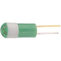 EAO LED, 4 Chips, T-1, Green, 12mA, 28VDC