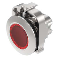 EAO Indicator Actuator Round 30.5mm Metal Illuminative Flat Transparent Red Lens