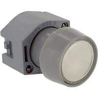 EAO Indicator Actuator, Round, 29mm, Non-Illuminative, MOM, Clear Lens, Gray Bezel