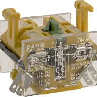 EAO Switching Element, Snap-Action, 1NO, Gold/Silver Contacts, 500VAC, 6A, Plug Terminal