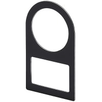 EAO Accessory, Self-Adhesive Legend Plate Holder, 30x50x0.75mm, Aluminum, Black Anodized