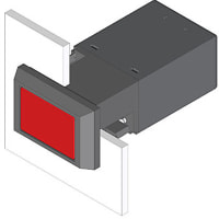 EAO Pushbutton Actuator, Flush, 22x30mm, 1NO, MAINTAINED, Illuminative, 10A, 400VAC, Screw