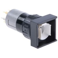 EAO Pushbutton Actuator, Raised, 18x18mm, 1NC+1NO, MOMENTARY, Illuminative, 0.1A, 42VAC/DC