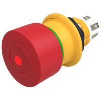 EAO E-Stop, 27mm, Twist-to-Release, ON-OFF, 1NC, Illuminative, Arrow Legend, IP67, Solder