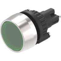 EAO LED Indicator Round 22mm Plastic Flush Green Lens 24VAC/DC Solder