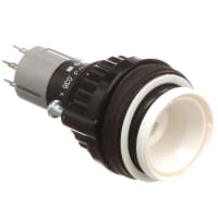 EAO Pushbutton Actuator, Raised, Round, 1NC+1NO, MAINT, LED Illuminative, 0.1A, 42VAC/DC, QC