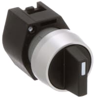 EAO Selector Switch Actuator, 29mm, 3 Pos., Short Handle, MOM-Rest-MOM, Aluminum Bezel