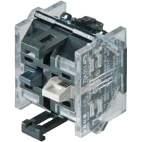 EAO Switching Element, Fail-Safe, Slow-Make, 1NC+1FS, Silver, 500VAC, 10A, Screw Terminal