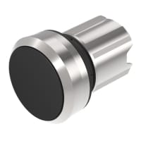 EAO Pushbutton Actuator, Metal, 29.45mm, 2 Position, MOM.Raised, Level to Bezel, Black