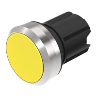 EAO Pushbutton Actuator, Metal/Plastic, 29.45mm, 2 Pos., MOM.Raised, Level to Bezel, Yllw