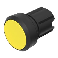 EAO Pushbutton Actuator, Plastic, 29.45mm, Latched, MAINT., Raised, Push to Release, Yellow