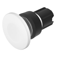 EAO Mushroom Head Pushbutton Actuator, 40mm, Metal/Plastic, Illuminative, MOM, Clear Lens