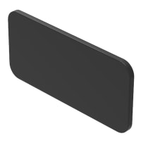 EAO Accessory, Legend Plate, Self-Adhesive, Blank, Plastic, Black, 27mm x 12.5mm