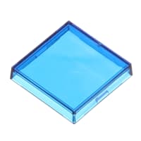 EAO Accessory, Lens, Square, 24.4 x 24.4mm, Flat, Plastic, Illuminative, Transparent, Blue