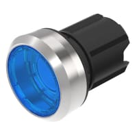 EAO Pushbutton Actuator, Plastic, 29.45mm, MOM., Illuminative, Transparent Blue Lens