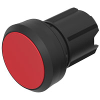 EAO Pushbutton Actuator, Plastic, 29.45mm, 2 Position, MOM.Raised, Level to Bezel, Red