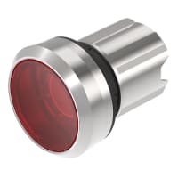 EAO Pushbutton Actuator, Metal, 29.45mm, MOM., Illuminative, Transparent Red Lens