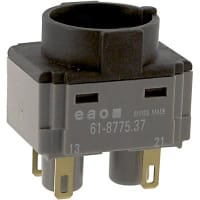 EAO Accessory, Switching Element, E-Stops, 1NC+1NO, Slow Make, Gold, 0.3A, 50VAC/DC, Solder