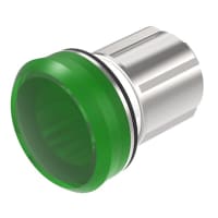 EAO Indicator Actuator Round 29.5mm Metal Illuminative Flat Transparent Green Lens